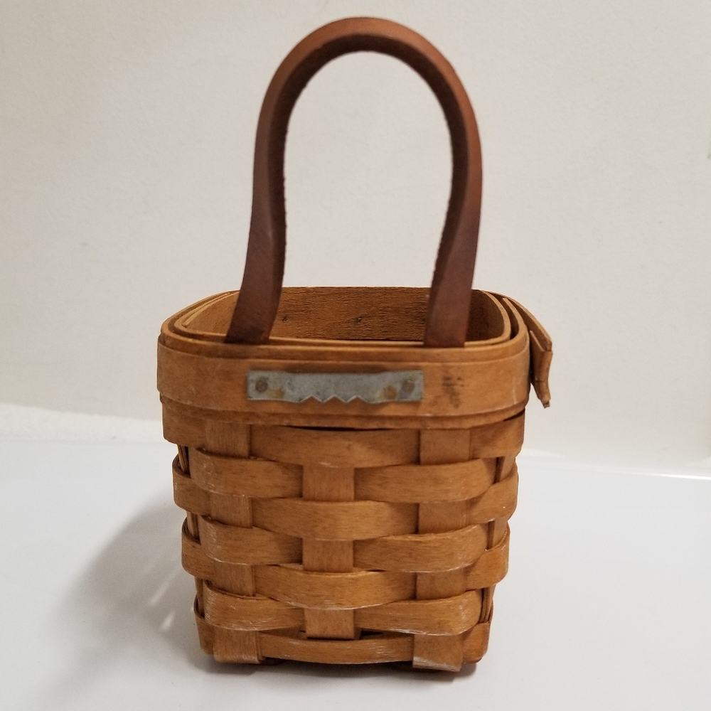Longaberger 3pc Brown & Multi Color Small Basket Set - Picture 11 of 16